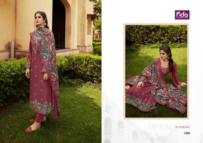 Zerina By Fida Kashmiri Wool Printed Dress Material